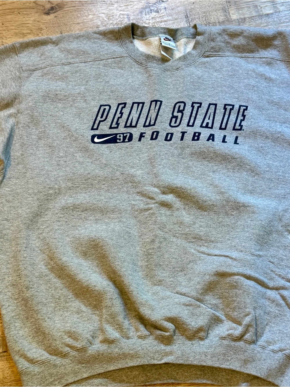Nike Gray Penn State Football Crewneck Sweatshirt